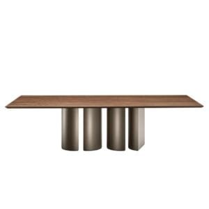 Plai With Wooden Top Dining Table By Eforma