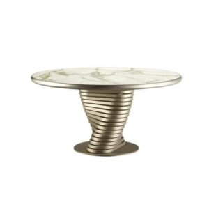 Rotolo With Ceramic Top Dining Table By Eforma