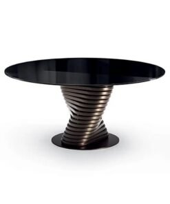 Rotolo With Glass Top Dining Table By Eforma