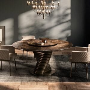 Rotolo With Marble Top Dining Table By Eforma 3