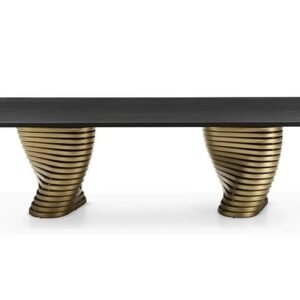 Rotolo With Wooden Top Dining Table By Eforma