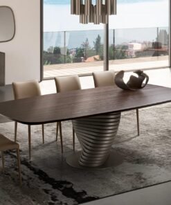 Rotolo With Wooden Top Dining Table By Eforma