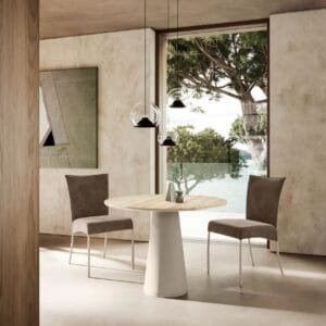 Ted Bistro With Marble Top Coffee Table By Eforma 3
