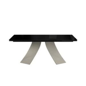 Twist Extendable With Glass Top Dining Table By Eforma