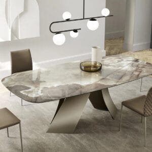 Twist With Ceramic Top Dining Table By Eforma 3