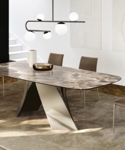 Twist With Ceramic Top Dining Table By Eforma
