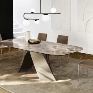 Twist With Ceramic Top Dining Table By Eforma 4