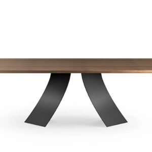 Twist With Wooden Top Dining Table By Eforma