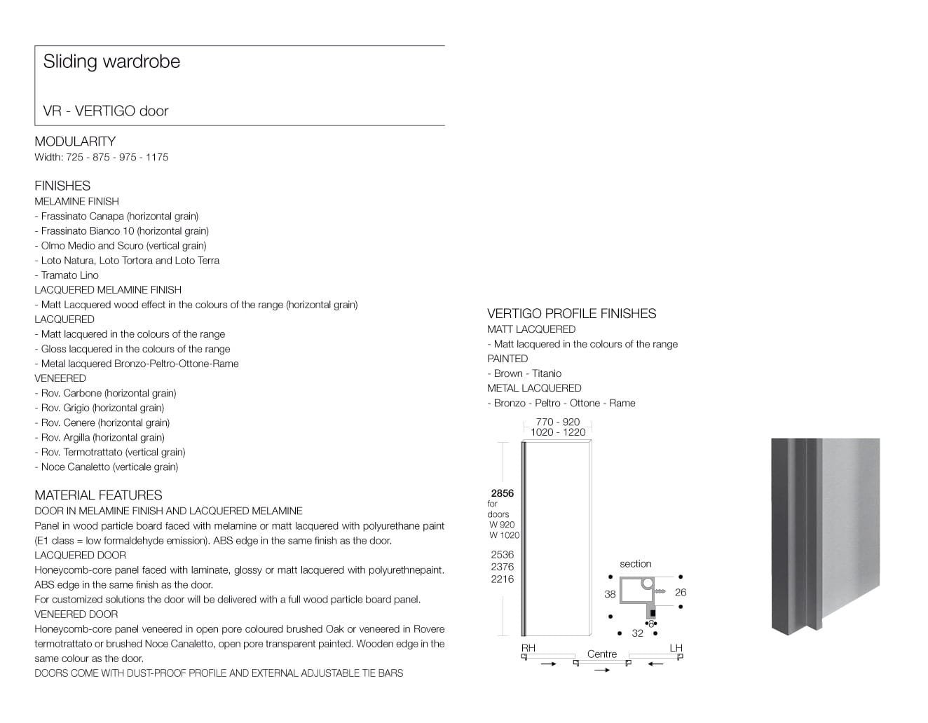 Vertigo Sliding Door Wardrobe By Logo - Image 2