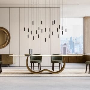 alisei with a ceramic top Dining Table by Eforma 3