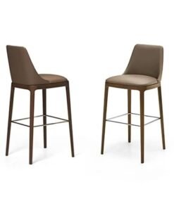 Max with Wooden Base Bar Stool by Eforma