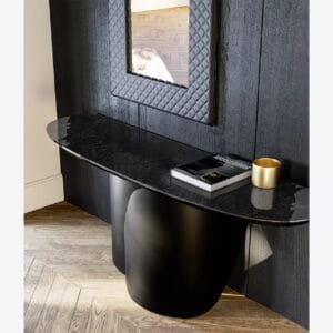 Onda With Glass Top Console Table By Eforma 3