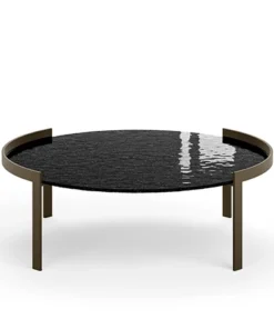 Perry With Glass Top Coffee Table By Eforma