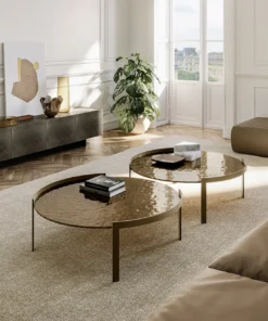 Perry With Glass Top Coffee Table By Eforma 3