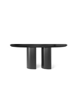 Plai With Glass Top Console Table By Eforma