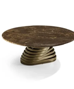 Rotolo Low With Marble Top Coffee Table By Eforma