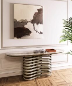Rotolo With Ceramic Top Console Table By Eforma 2