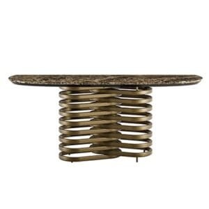 Rotolo With Marble Top Console Table By Eforma