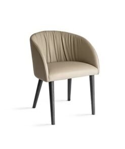 Vulcano with Wooden Legs Armchair by Eforma