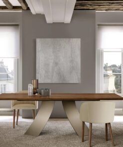 Vulcano with Wooden Legs Armchair by Eforma