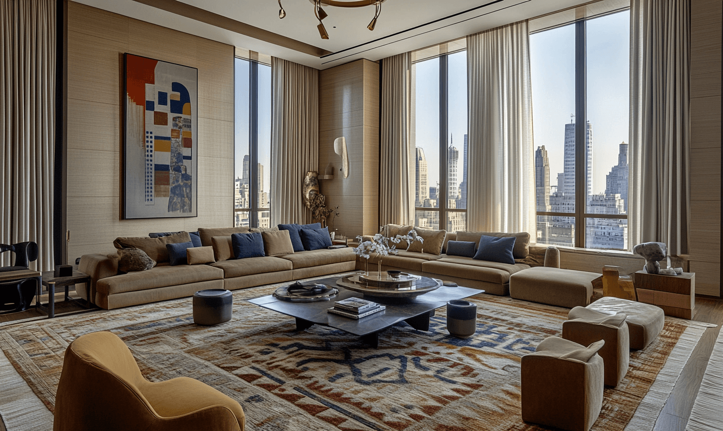 living room rugs for a Lagos or Abuja luxury home.