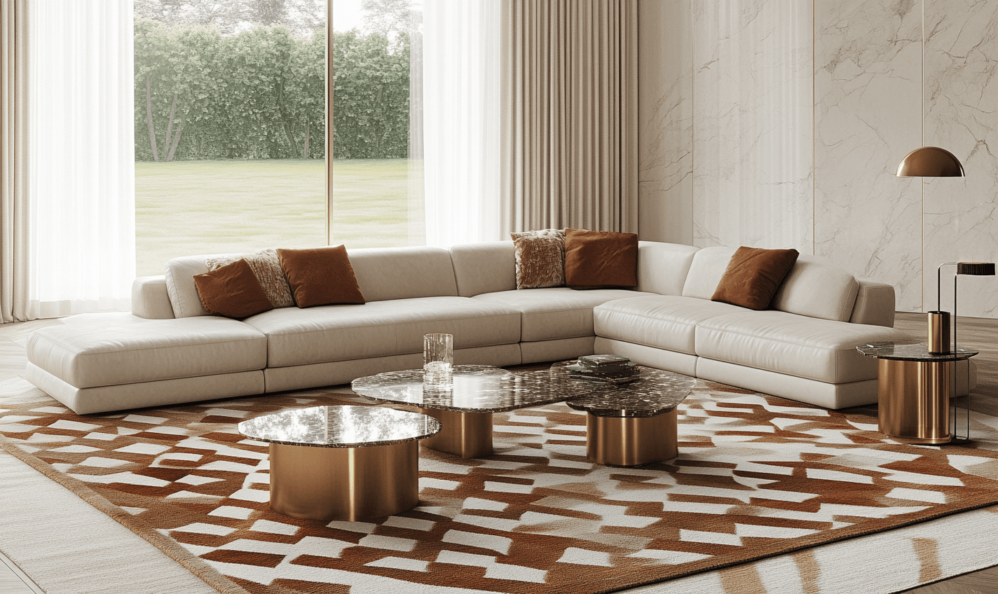 lounge room rugs for a Lagos or Abuja luxury home.
