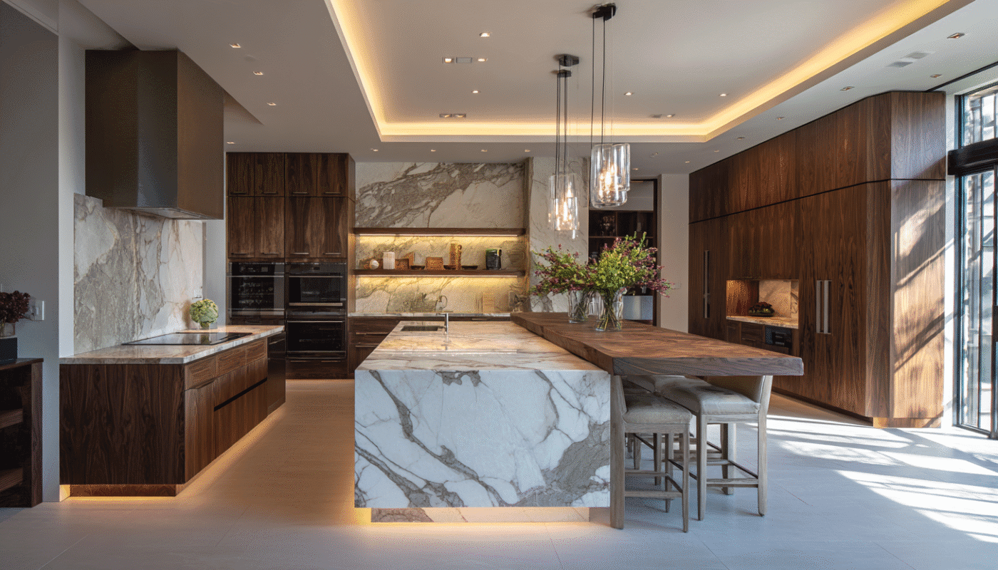 Bespoke kitchen design with tailored solutions for high-end homes.