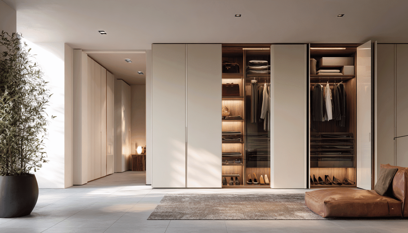 The importance of choosing a luxury wardrobe that complements elegant interiors.