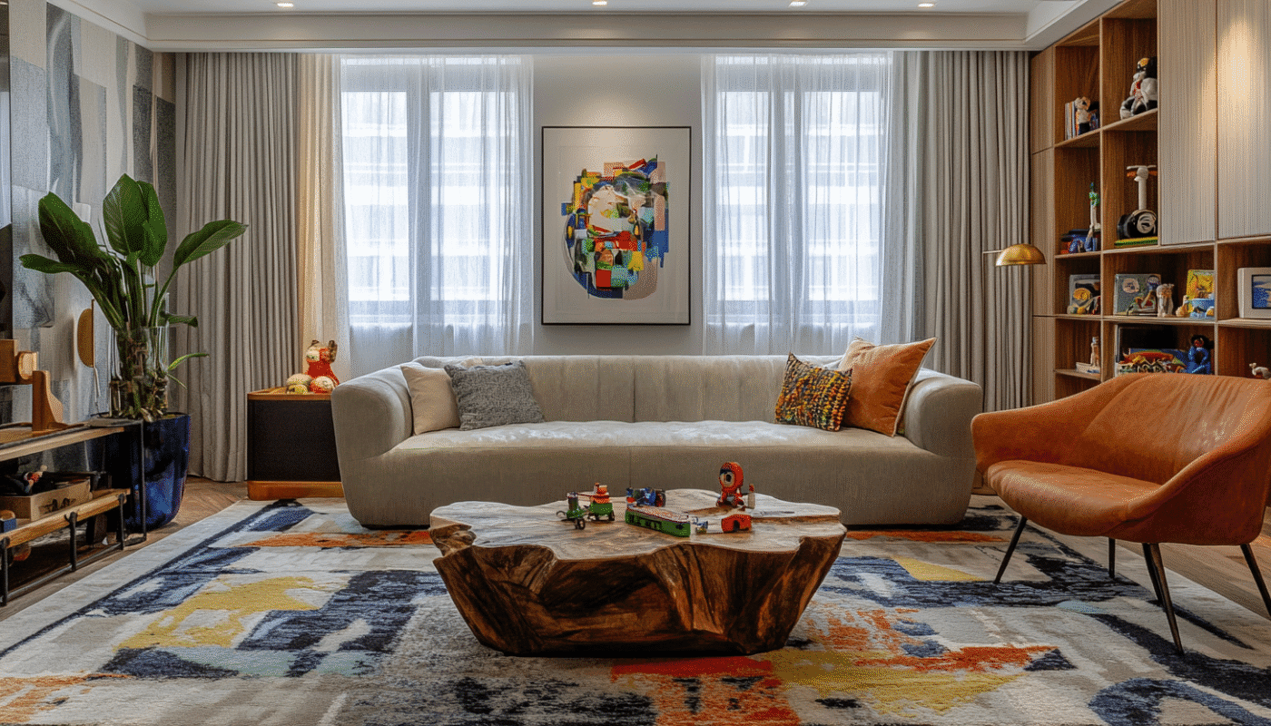 Safe, comfortable kids rug for playroom and nursery spaces