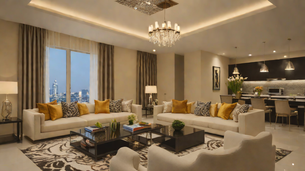 luxury apartment living room Lagos furnished