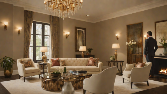 architect reviewing luxury furniture professional