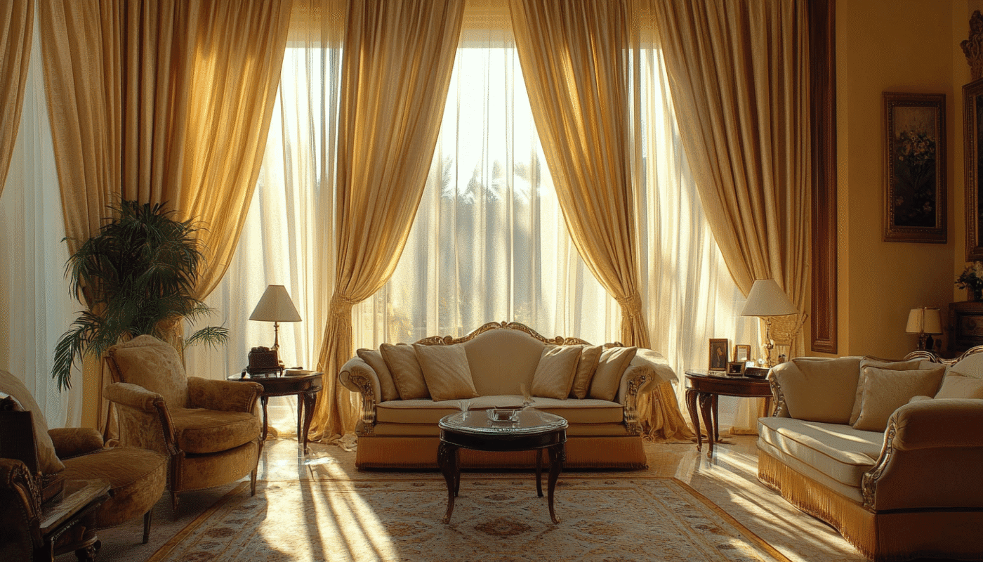 choosing the perfect drapes material velvet silk and more for luxury living 1400x800 1