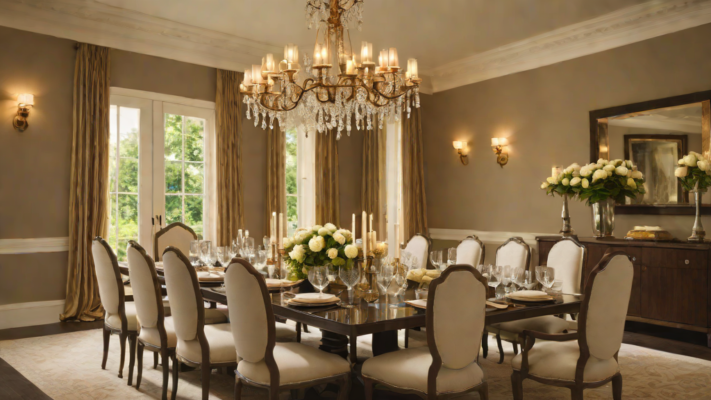 elegant dining room luxury table setting