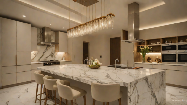 bespoke kitchen Ikoyi luxury marble island