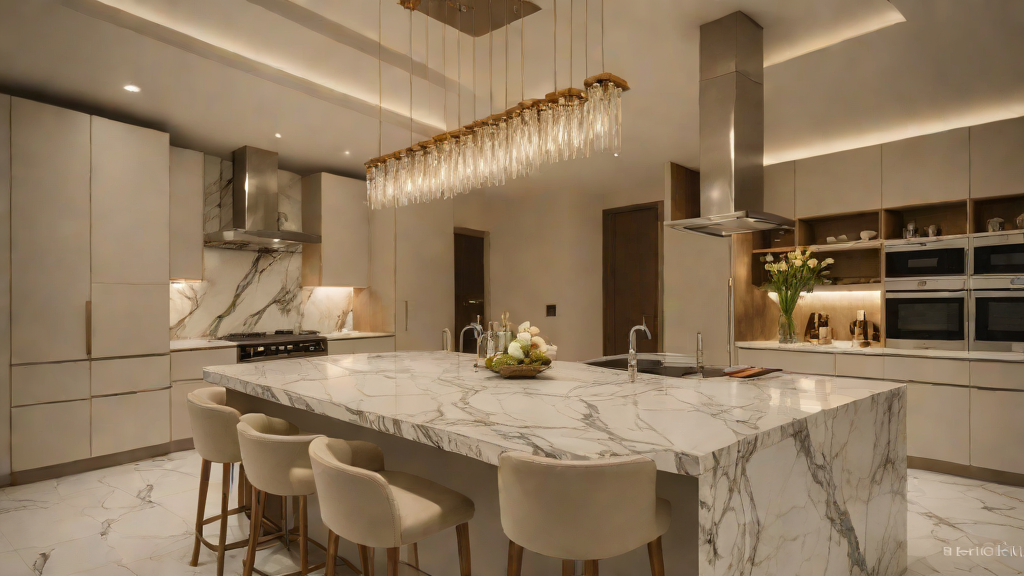 bespoke kitchen Ikoyi luxury marble island