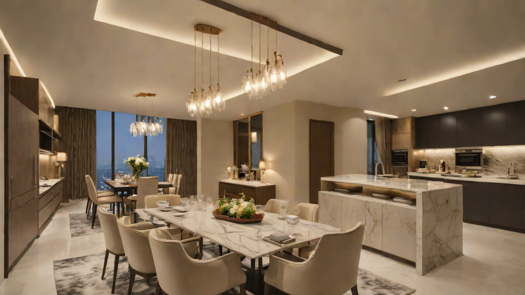 Luxury interiors in Lagos showcasing Italian furniture, premium kitchens, wardrobes and designer lighting